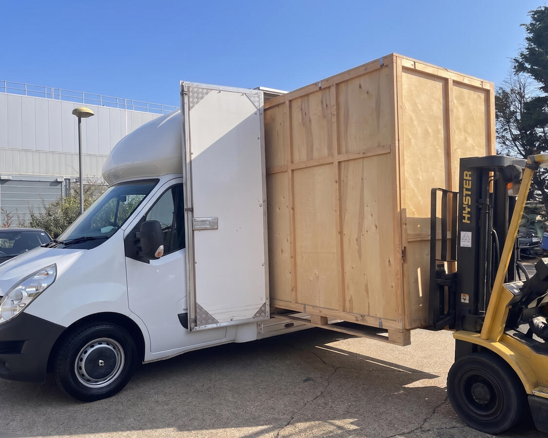Container delivered to our warehouse in East London